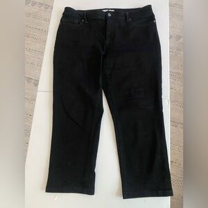 LandsEnd black jean size 14 petite worn once